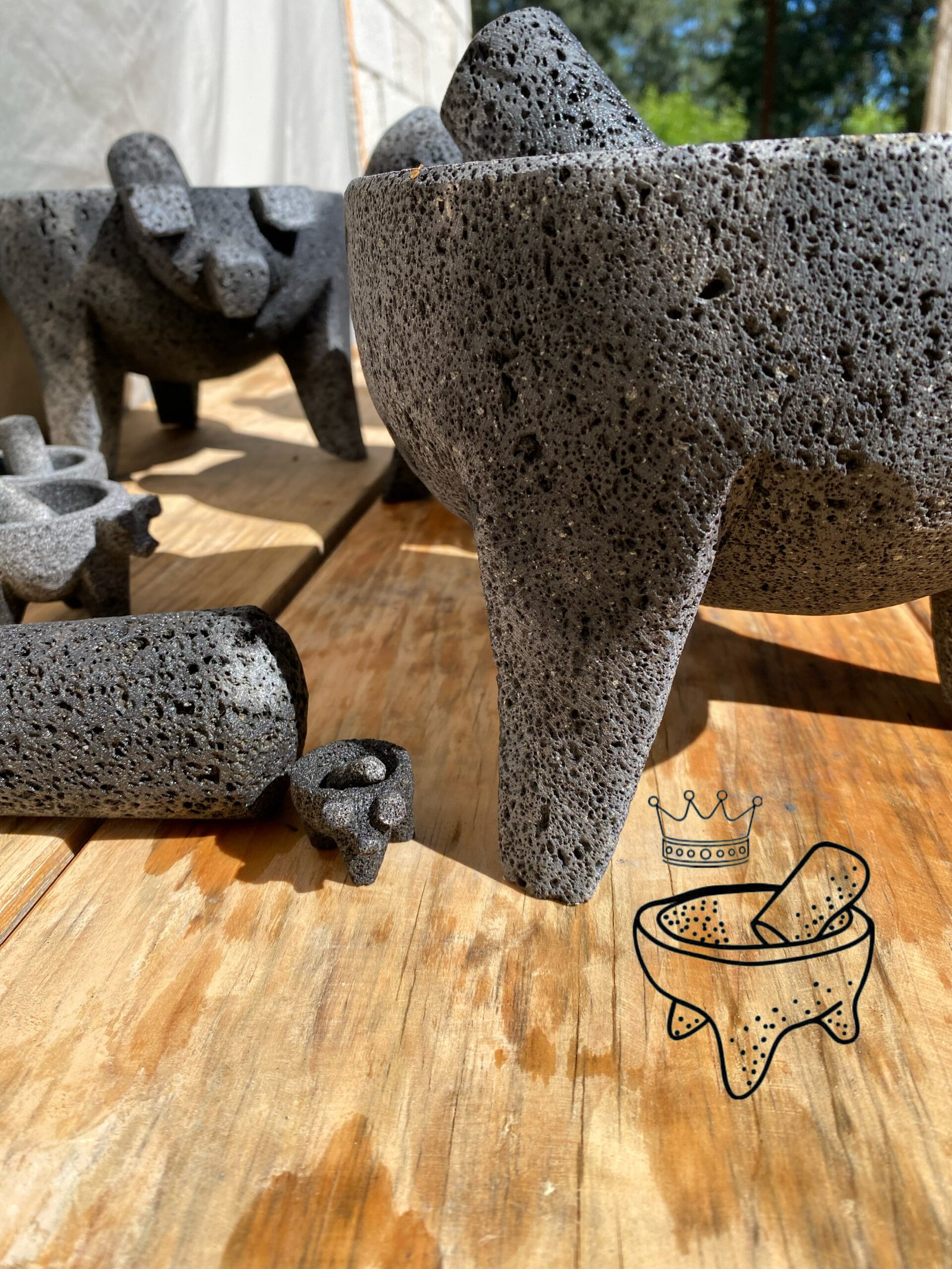 Molcajete Tradicional 20CM/8” + Mini-Molcajete 2.5CM - Image 5