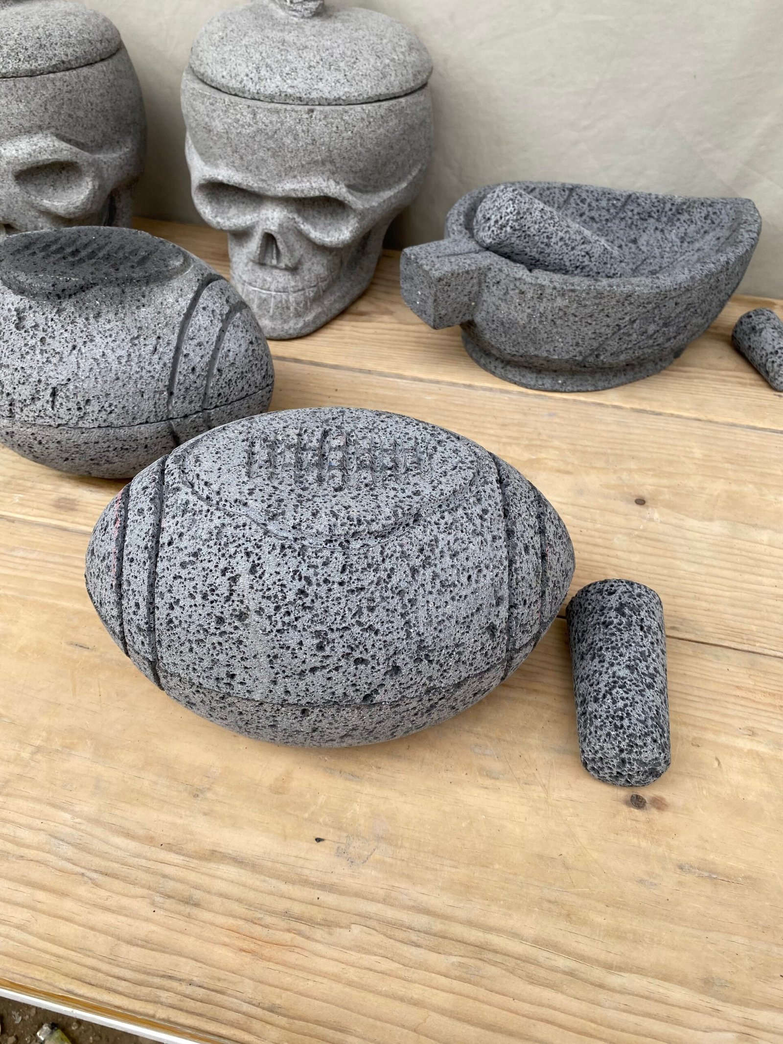 Comales de piedra volcánica