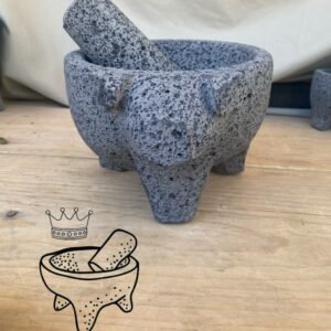 Molcajete Artesanal Piedra Volcánica No.7(17.5CM) | Capacidad 520ML