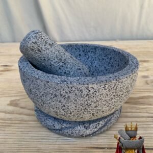 Molcajete Tazón No.8 (20 CM / 8”) — Piedra Negra Volcánica — 750 ML