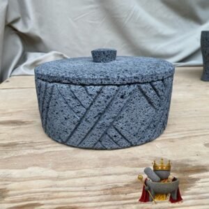 Tortillero de Piedra Volcánica (20 CM) — Capacidad 1 Kg