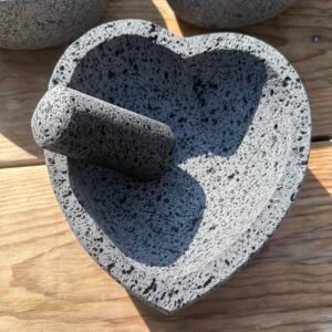 Molcajete Corazón 8”/20CM 750ML Con Temolote