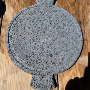 Comal Piedra Volcánica 34CM Piedra Negra Volcánica