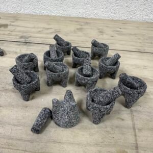 12 Mini Molcajete 2.5CM Con Temolote