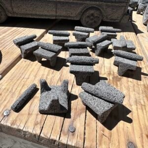 12 Mini Metate 4CM x 2.5CM Con Metlapil