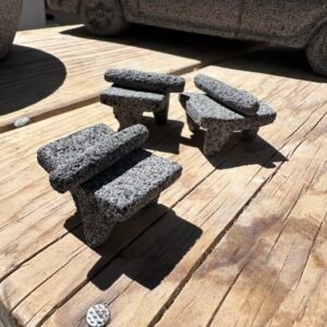 3 Mini Metate 4CM x 3.5CM Con Metlapile