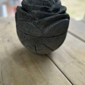Molcajete Rosa 8”/20CM Ultrarealista Piedra Volcánica Poro Cerrado
