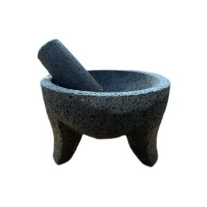 Molcajete Tradicional 8”/20CM | Resistente Fuego Directo | Capacidad 825ML