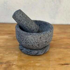 Molcajete Tazón 6”/15CM Capacidad 380ML Piedra Negra Volcánica