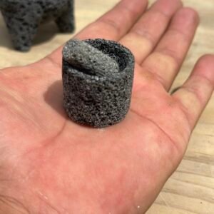 Mini Molcajete Cilindro 2.5CM/1” Piedra Volcánica