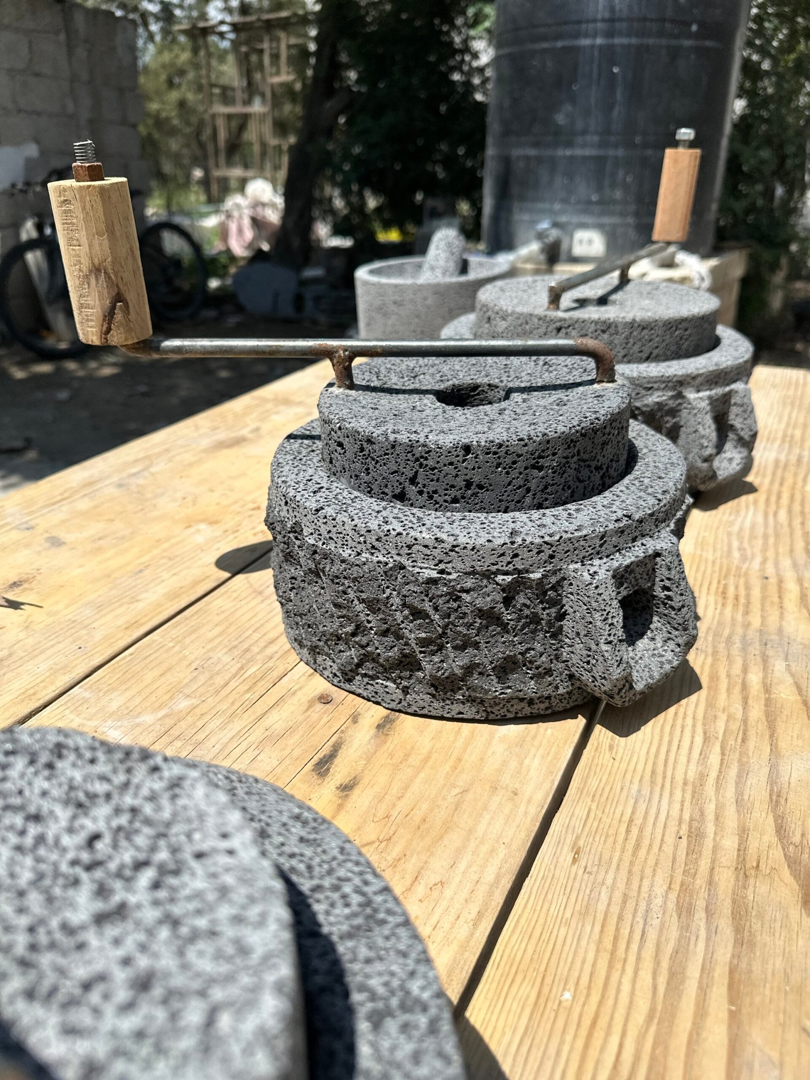 Molino Piedra Volcánica 9”/22.5CM Para Cacao, Café y Granos En General
