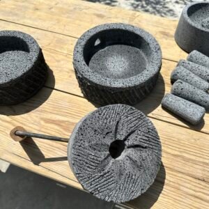 Molino Piedra Volcánica 10”/25CM Grande Piedra Volcánica Para Cacao, Café o Granos General