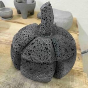 Molcajete Calabaza 9”/22.5CM Capacidad 1.4L Con Tapa y Temolote