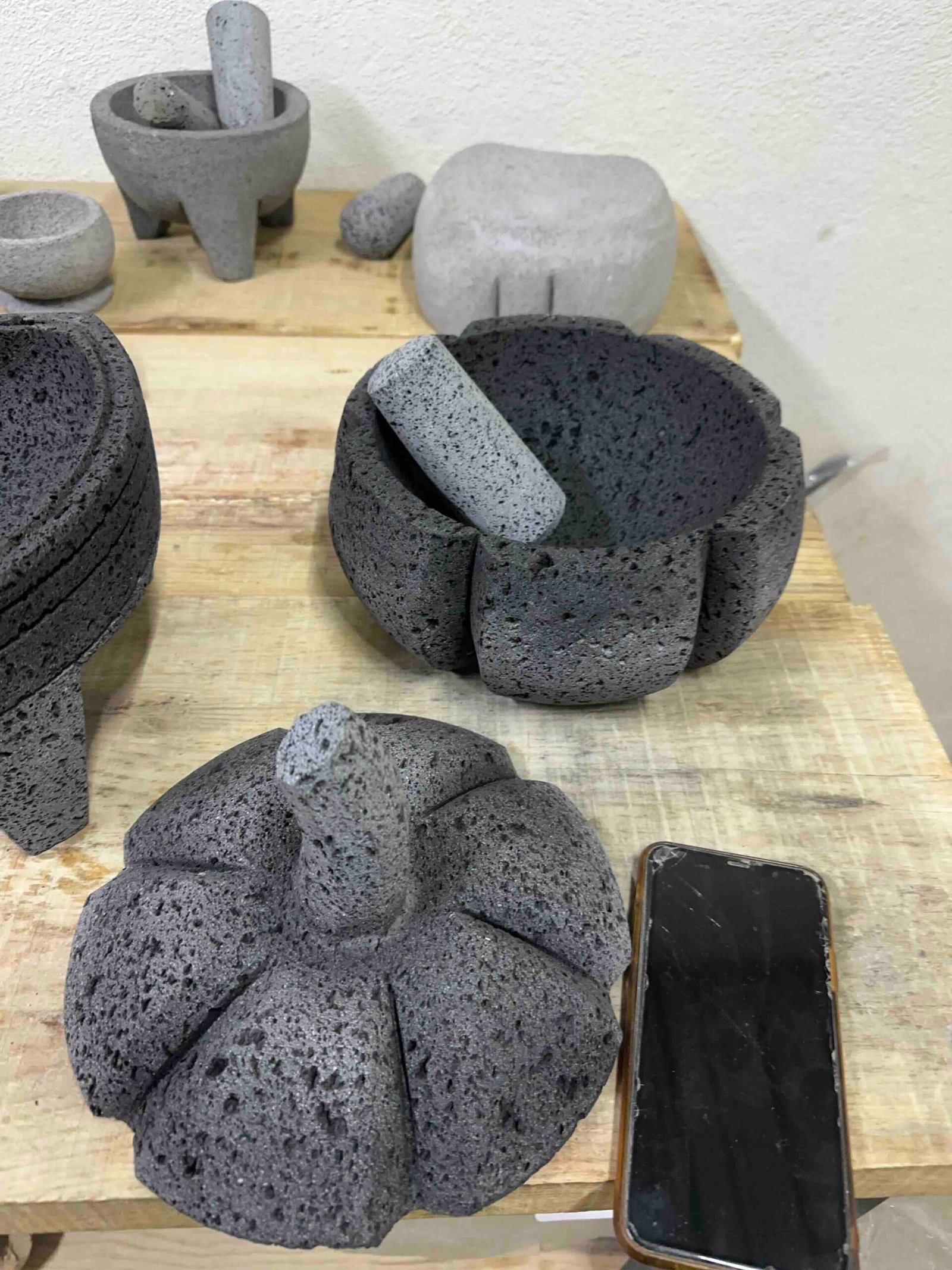 Molcajete Calabaza 9”/22.5CM Capacidad 1.4L Con Tapa y Temolote - Imagen 2